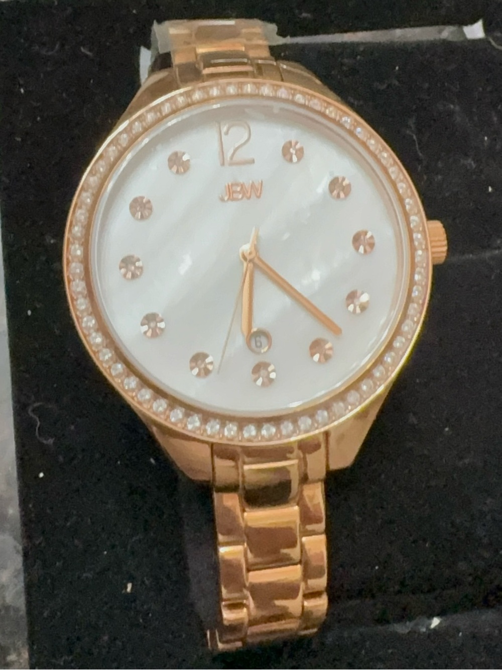 Elegant Rose Gold JBW Diamond Watch for Women with Authenticity Card